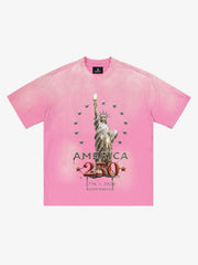 Liberty Statue Chrome Washed T-Shirt 