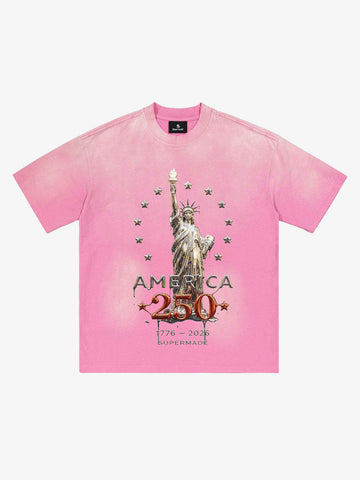 Liberty Statue Chrome Washed T-Shirt 