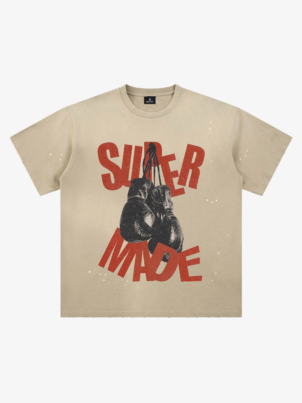 スプラッターペイントのオーバーサイズTシャツ
