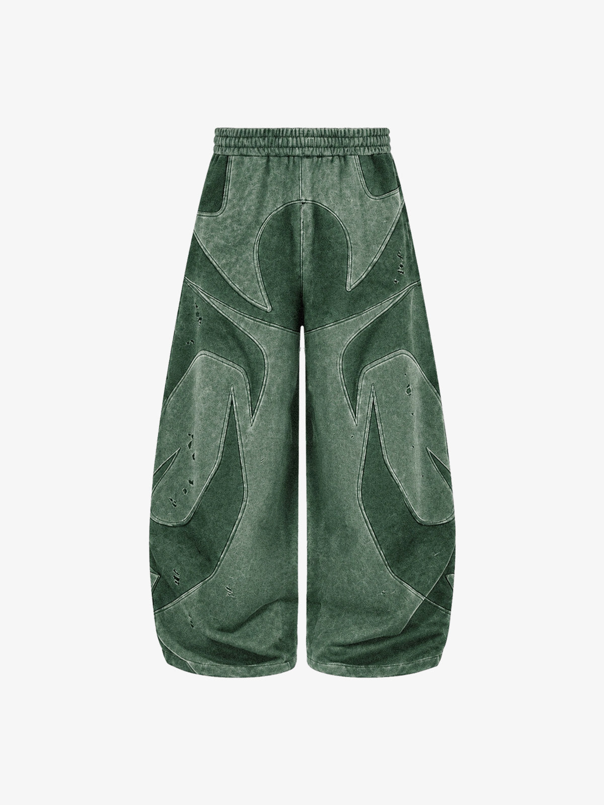 Washed Panel Detail Boxy Hoodie & Wide-Leg Sweatpants Set