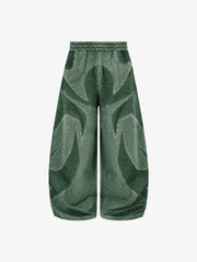 Washed Panel Detail Boxy Hoodie & Wide-Leg Sweatpants Set