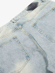 Denim Washed Distressed Barrel Jeans - 2511 