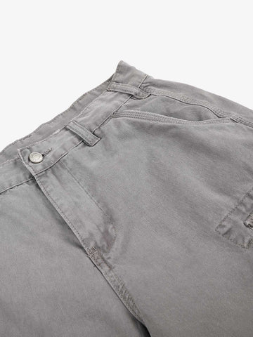 Distressed Multi-Pocket Cargo Shorts