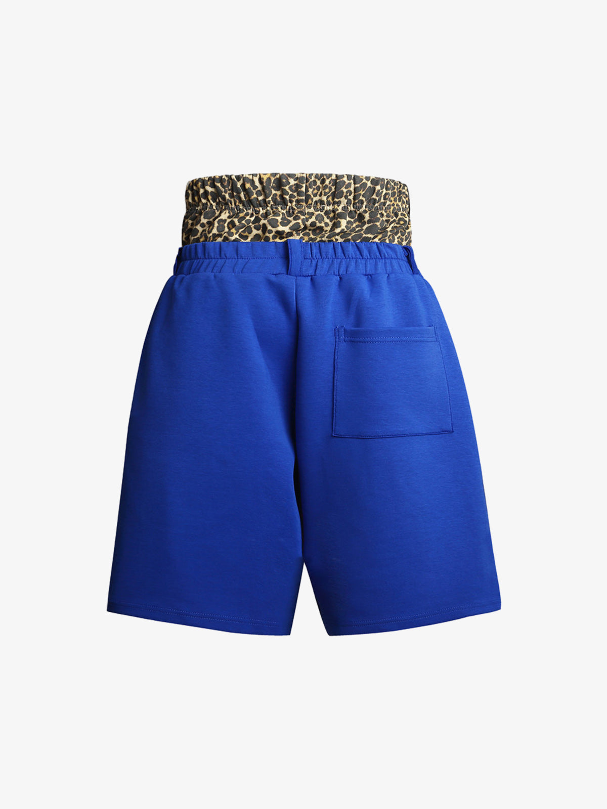 Pantalones cortos de leopardo de doble cintura