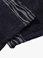 Zebra Graphic Distressed Jeans