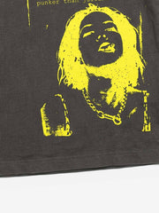 SUPM Portrait Graphic Distressed Long Sleeve Tee