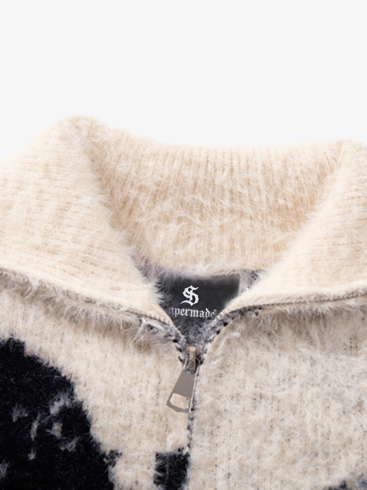 Street Subculture Angel Jacquard Cardigan Sweater 