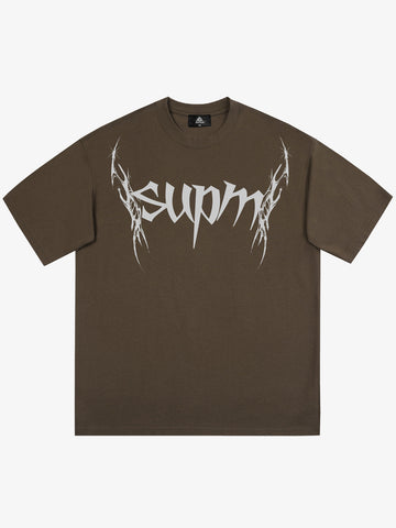 SUPM Gothic Sharp Letter Graphic T-Shirt 