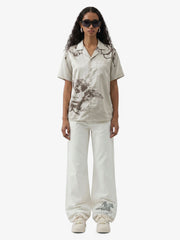 Cupid Angel Sketch Camp Collar Boxy Shirt 