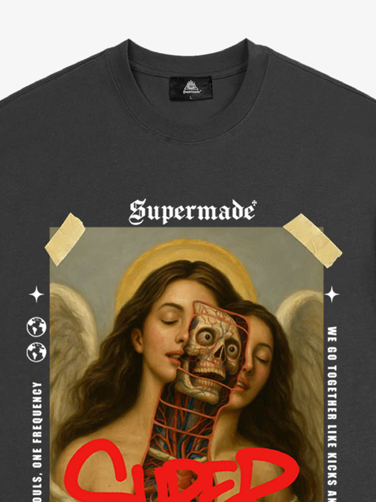 Angel and Demon Struggle Graphic T-shirt 