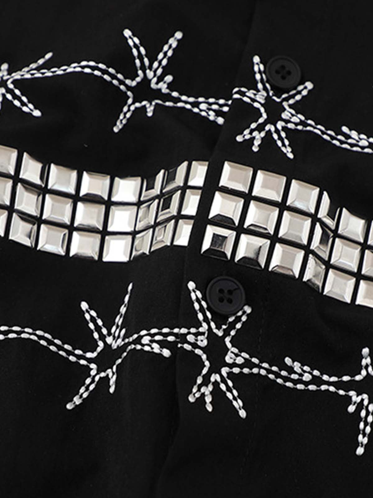 Barbed Wire Graphic Short Sleeve Shirt