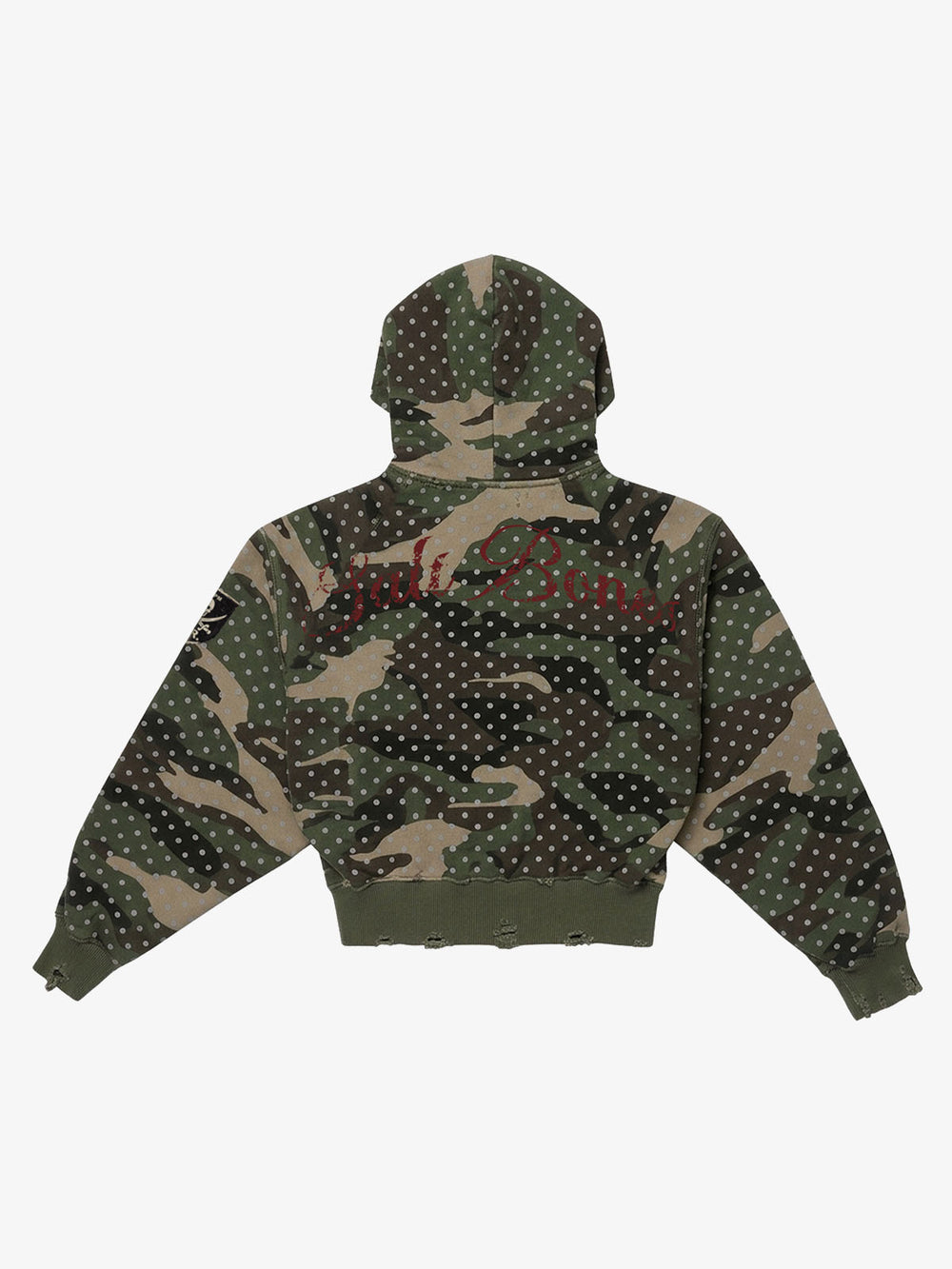 Polka Dot Camo Ripped Hoodie - Supermade