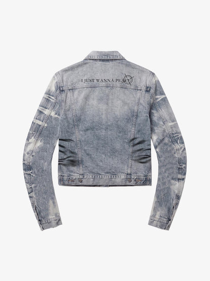 Tiger Stripe Curved-Sleeve Heavyweight Denim Jacket