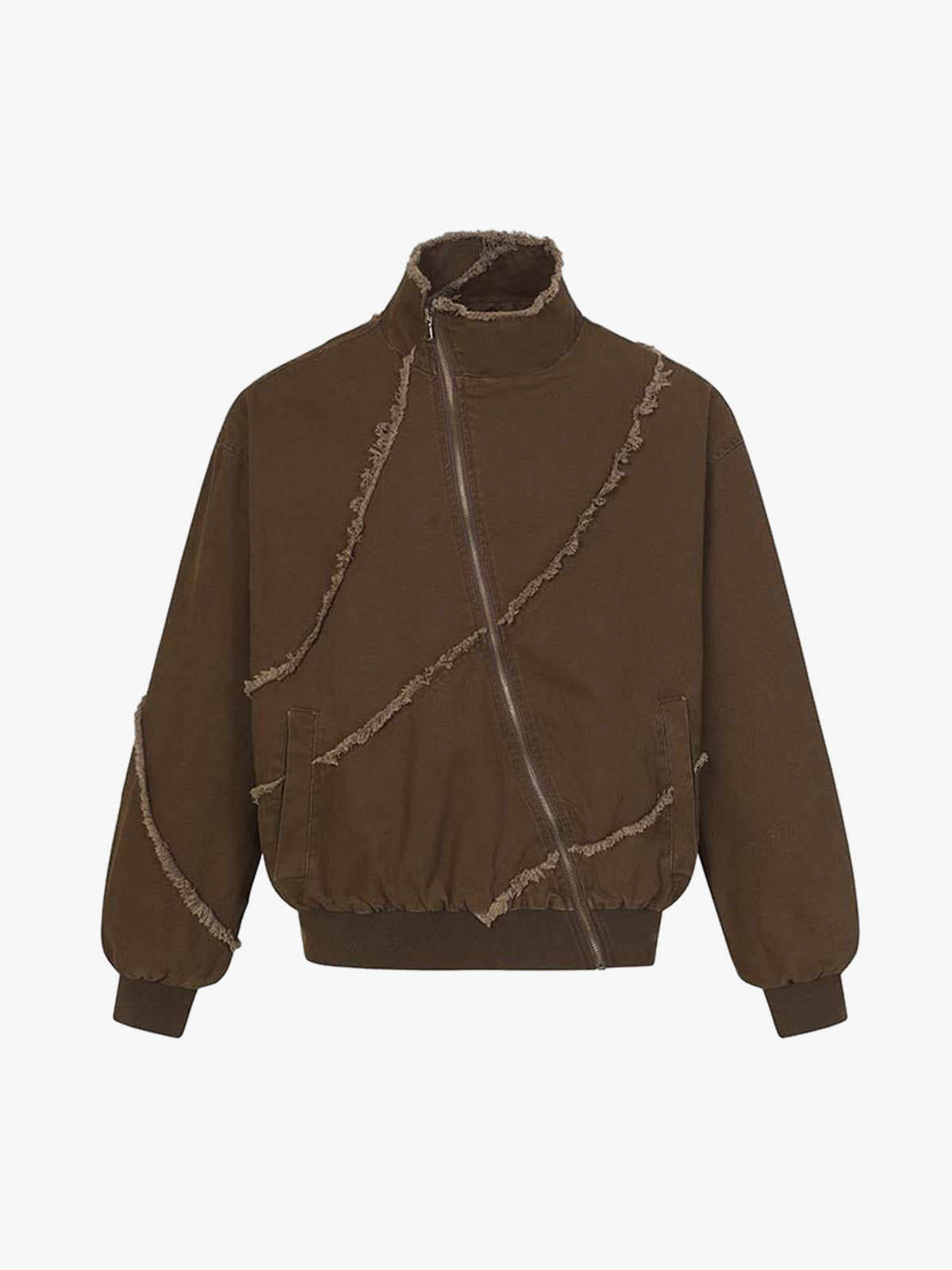 Deconstructed Patchwork Frayed Washed Jacket