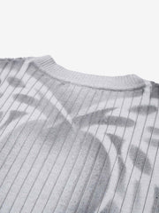 Thorn Graphic Dark Knit Top; Light Grey / M, Light Grey / L, Light Grey / XL