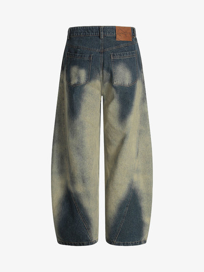 Gradient Wash Wide-Leg Jeans for Women - Stylish and Comfortable Denim Trousers 