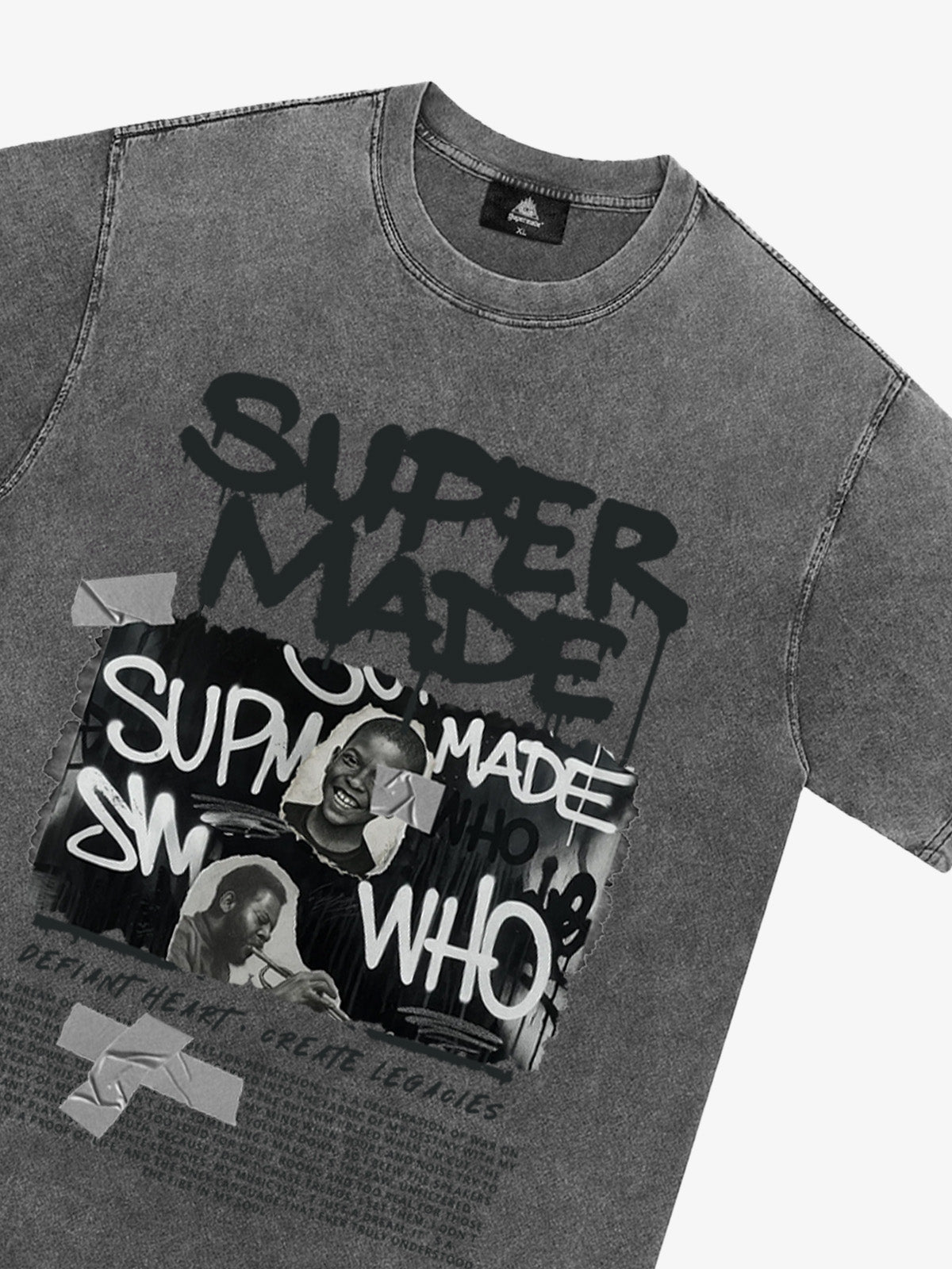 Street Graffiti Style Retro Character Collage T-Shirt 
