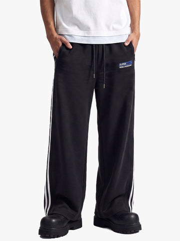 Side Stripe Track Aesthetic Wide Leg Sweatpants