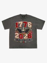 Towel Embroidery Washed Vintage T-Shirt 