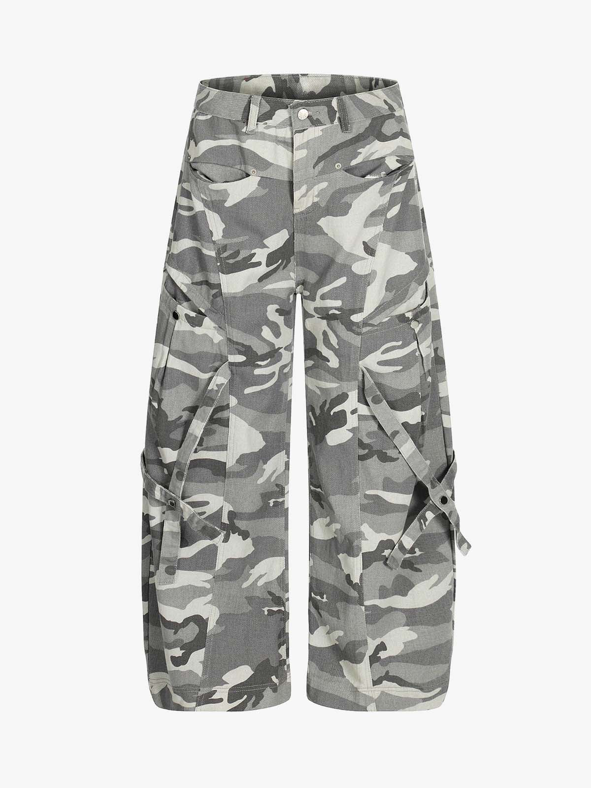 Street Camo Multi-Pocket Cargo Baggy Pants 