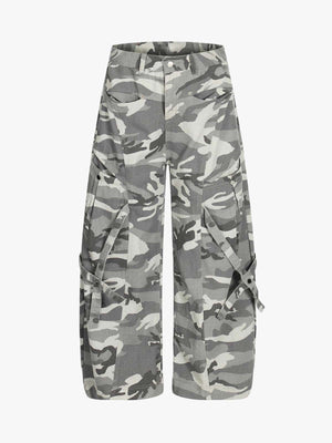 Street Camo Multi-Pocket Cargo Baggy Pants 