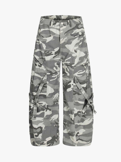 Street Camo Multi-Pocket Cargo Baggy Pants 