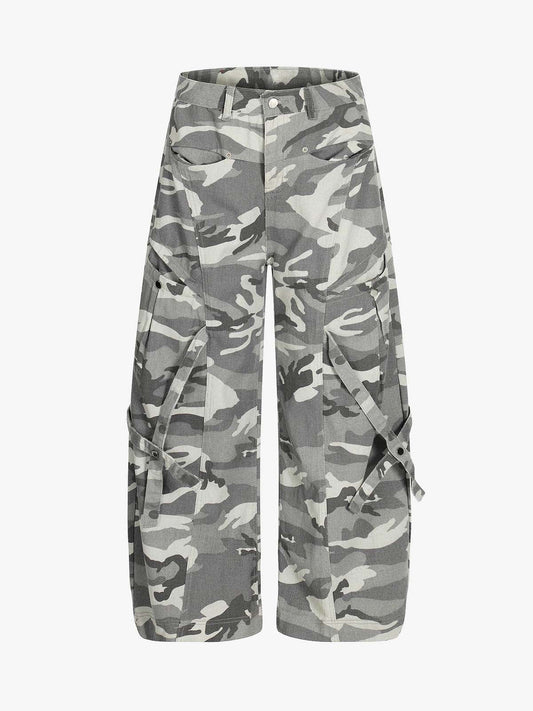 Street Camo Multi-Pocket Cargo Baggy Pants 