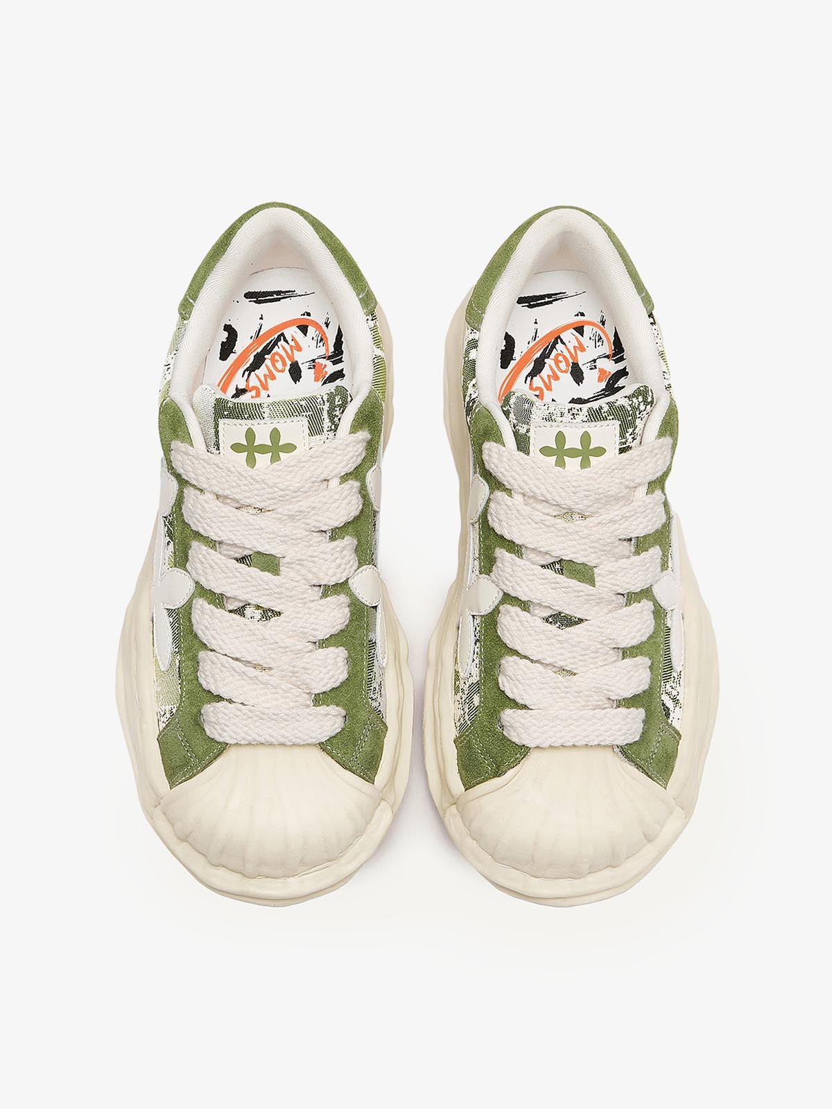 Deconstructed Melting Clover Sneakers