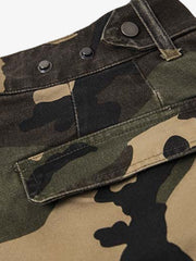 Camouflage Cotton Cargo Multi Pocket Jorts 