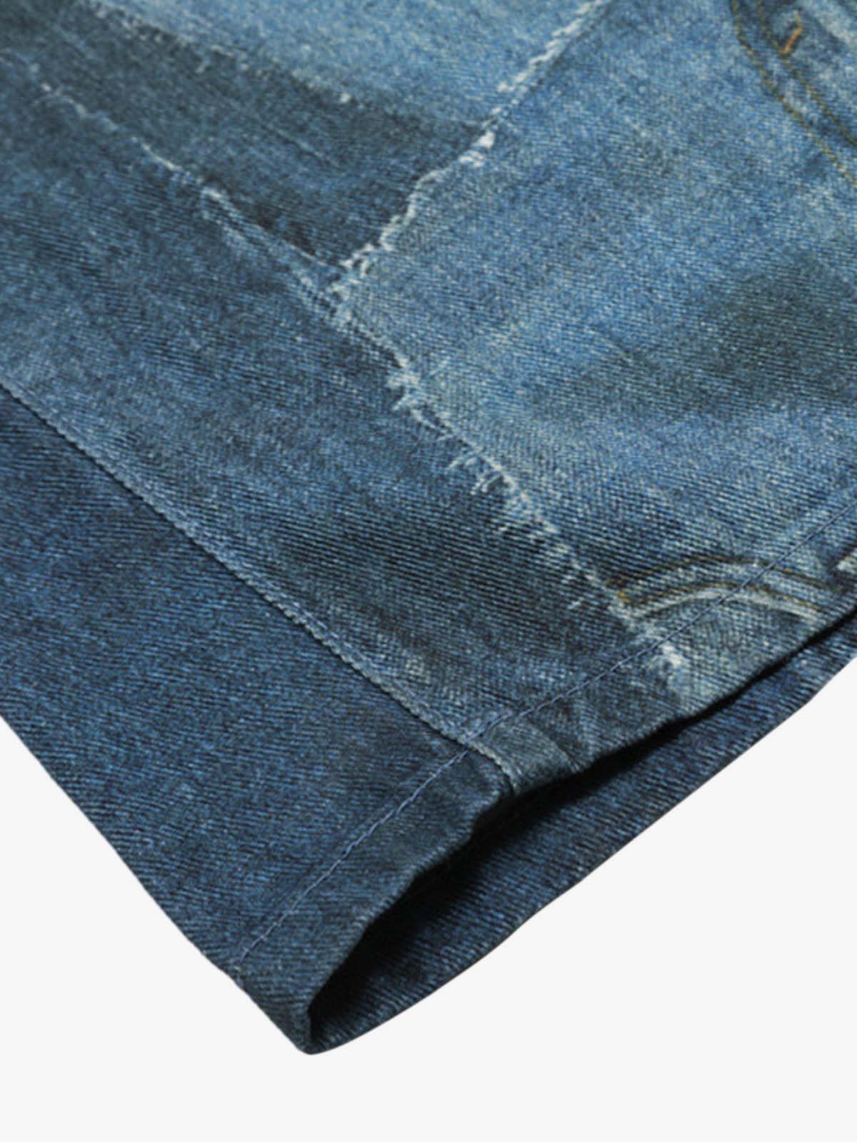 Patchwork Wide-Leg Jeans with Unique Design for Fashion Lovers 