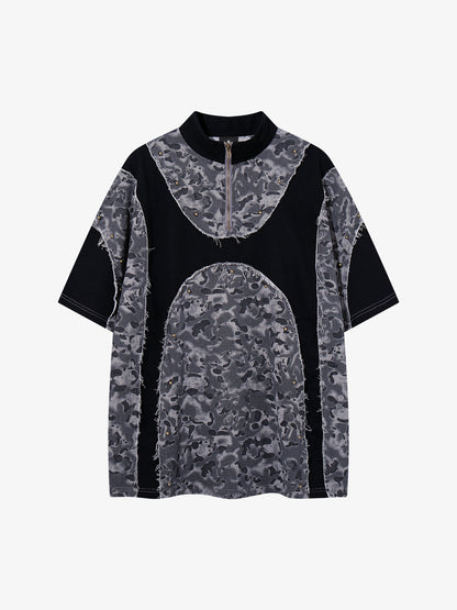 Leopard Patchwork Fur Tee