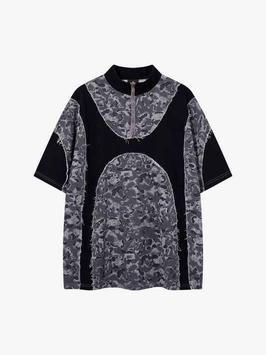 Leopard Patchwork Fur Tee