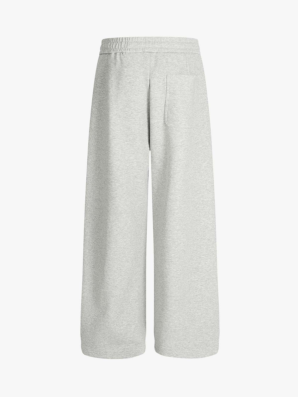 Drawstring Wide Leg Relaxed Sweatpants 