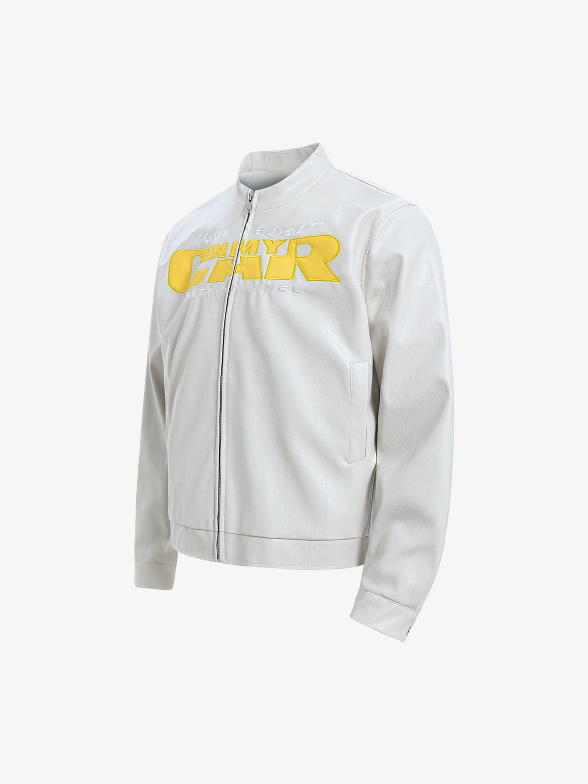 Stylish Graphic Print Leather Jacket for Men - Perfect for Casual and Streetwear Outfits 
