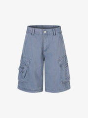 Used-Look-Cargoshorts mit vielen Taschen