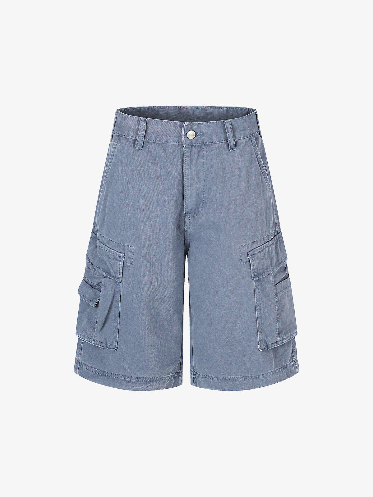 Distressed Multi-Pocket Cargo Shorts