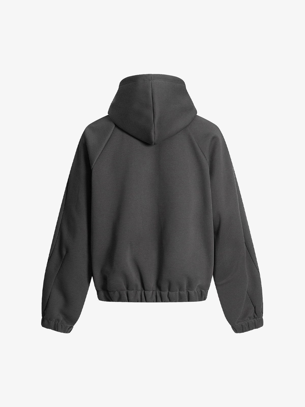 Street Deconstructed Split Zippered Hooded Sweatshirt 