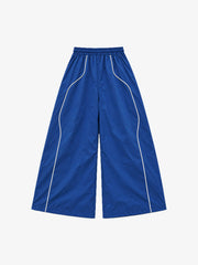 Retro Track Panel Zip-Up Jacket & Wide-Leg Track Pants Set
