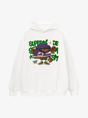 Thesupermade Street Cartoon Trend Sneakers Boy Hooded Sweatshirt 