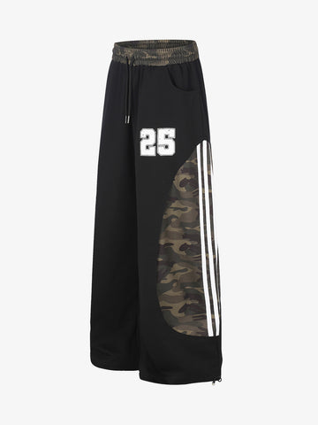 Camo Patchwork Baggy Sweatpants