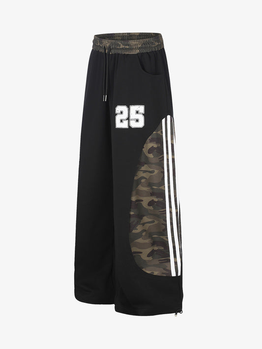 Baggy-Jogginghose mit Camouflage-Patchwork-Muster