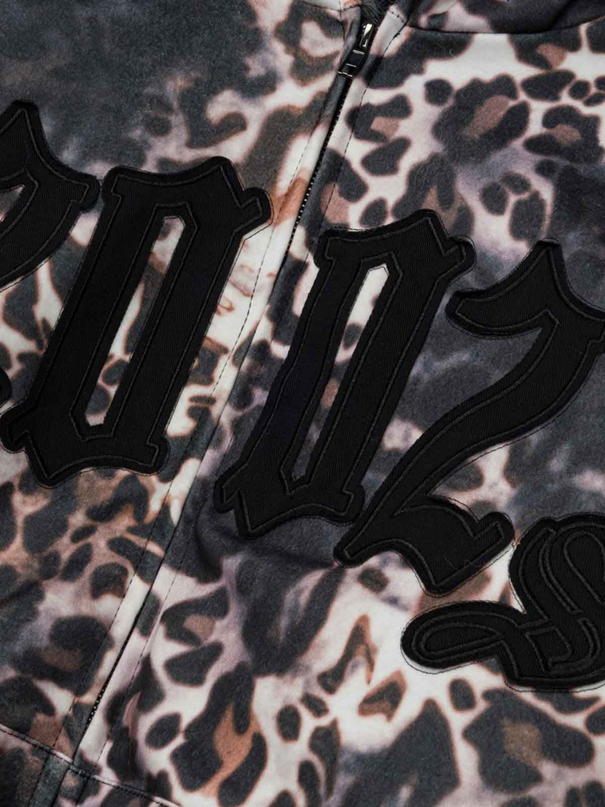 Leopard Print Hooded Bomber Jacket with Faux Fur Trim - Trendy and Stylish for All Seasons 