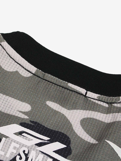 Thesupermade Camouflage Skull Print Long-sleeved T-shirt 