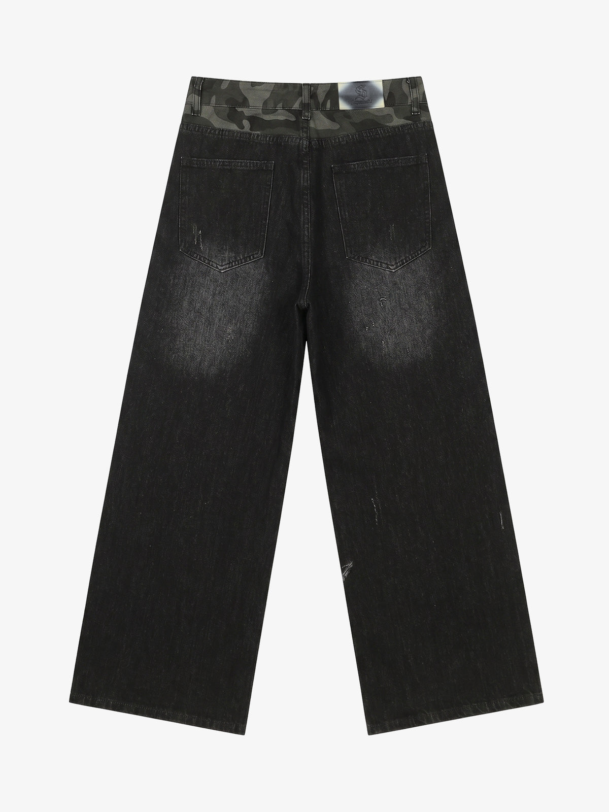 Patchwork-Jeans im Used-Look
