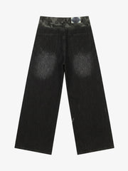Patchwork-Jeans im Used-Look