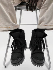 Four-Point Star High-Top Martin Boots