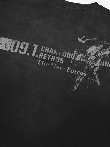 Distressed NO. 09 Long Sleeve T-Shirt 