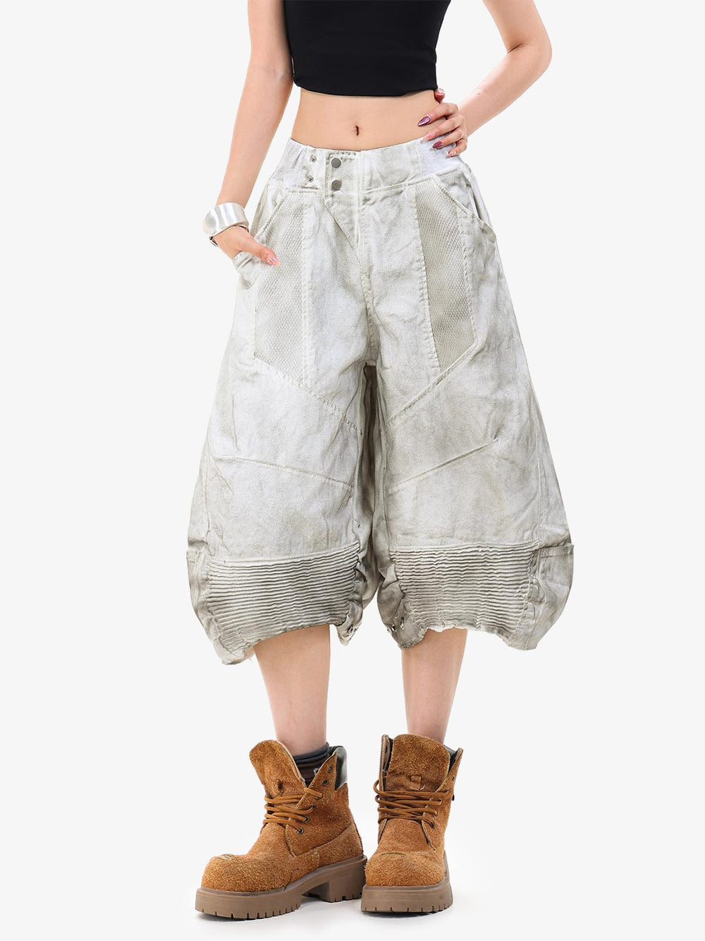 Jeansshorts mit schmutziger Waschung
