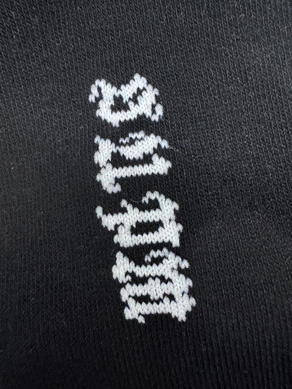 Stylish Black Crew Socks with Unique Logo Design for Everyday Wear 