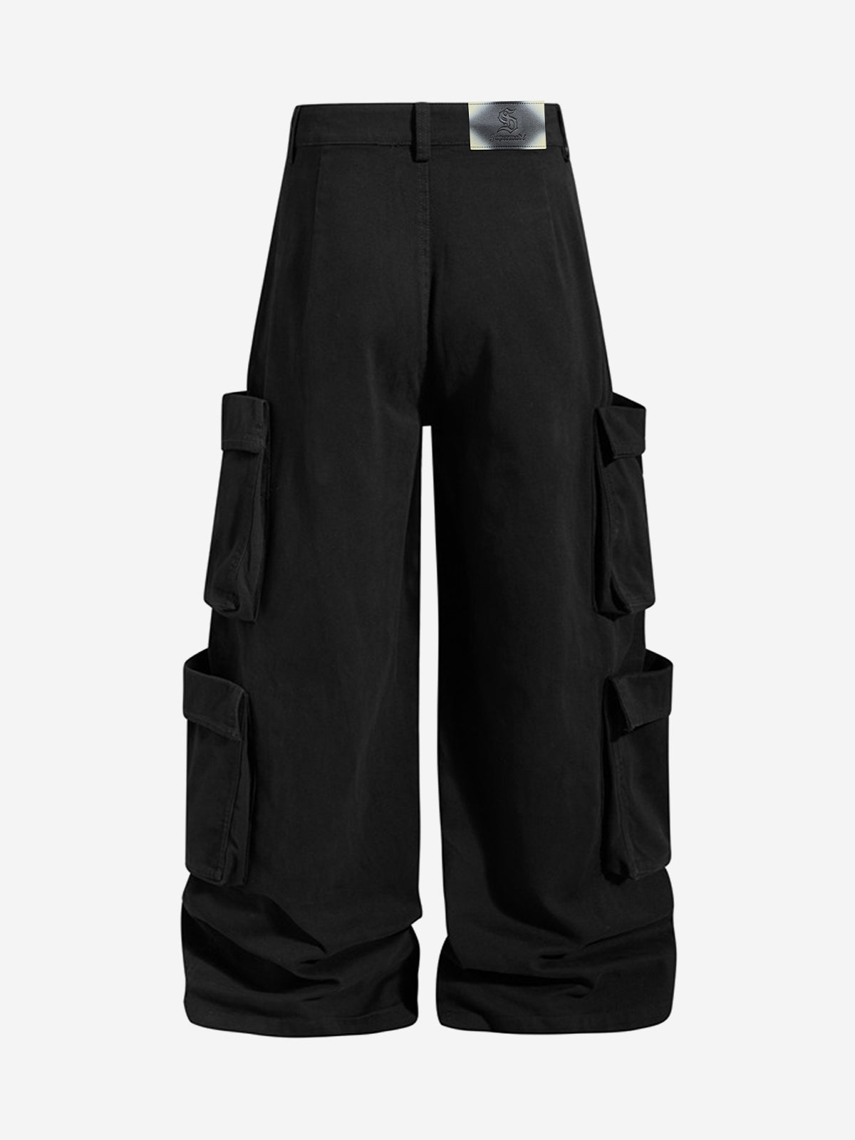 Embroidered Studded Multi-Pocket Paratrooper Cargo Jeans
